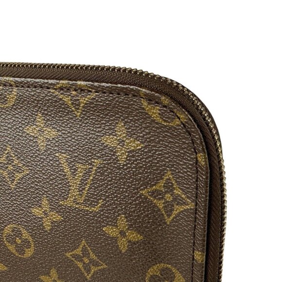 LOUIS VUITTON Monogram Posh Documents Clutch Bag Brown - Picture 7 of 12
